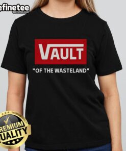Official Vault of the Wasteland Ladies Tee featuring a stylish design for fans of post-apocalyptic fashion.
