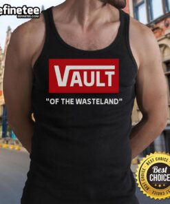 Official Vault of the Wasteland Tank Top featuring a bold graphic design, perfect for gamers and fans of post-apocalyptic style.