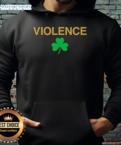 Official Violence Shamrock Notre Dame Fighting Irish Hoodie featuring vibrant graphics and a cozy design for fans.