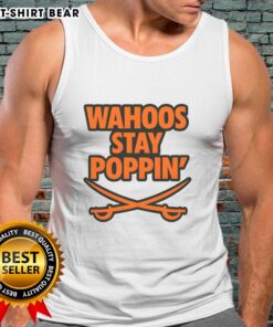 Official Wahoos Stay Poppin Funny Football Tank Top in vibrant colors, perfect for game day style and fan enthusiasm.