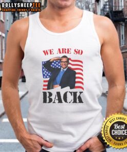 Official We Are So Back Tank Top in vibrant colors, perfect for casual wear and summer outfits.