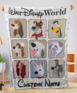 Original All Dogs In Walt Disney World Moods Blanket Customize Blanket