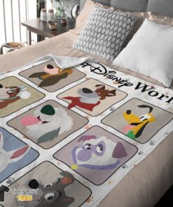 Original All Dogs In Walt Disney World Moods Blanket Customize Blanket - Image 3