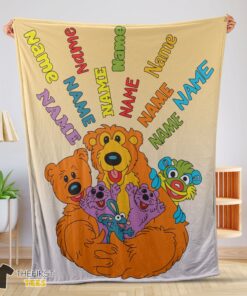 Original Bear In The Big Blue House Cartoon Blanket Fleece Customized Blanket