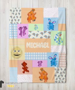 Original Bear In The Big Blue House Characters Patchwork Blanket Fleece Customized Blanket