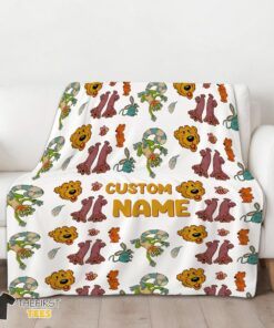 Original Bear In The Big Blue House Cute Character Blanket Fleece Customized Blanket - Image 3