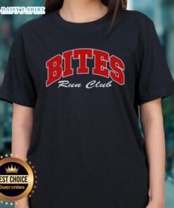 Original Bites Run Club Volume Ladies Tee featuring a stylish design for female runners, perfect for workouts and casual wear.