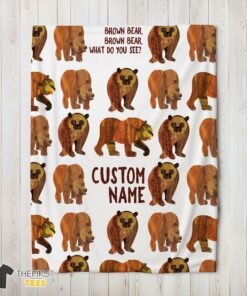 Original Brown Bear Brown Bear Blanket Fleece Customized Blanket