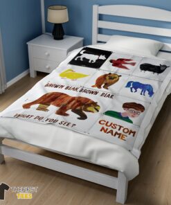 Original Brown Bear Brown Bear What Do You See Blanket Fleece Customized Blanket - Image 3