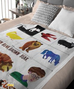 Original Brown Bear Brown Bear What Do You See Blanket Fleece Customized Blanket - Image 4