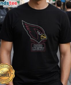 Original Bud Light Arizona Cardinals T-Shirt featuring team colors and logo, perfect for fans and game day wear.