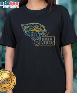 Jacksonville Jaguars Ladies Tee featuring Original Bud Light logo, perfect for game day and fan apparel.