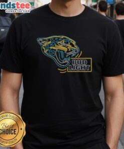 Original Bud Light Jacksonville Jaguars T-Shirt featuring team logo and vibrant colors, perfect for NFL fans.