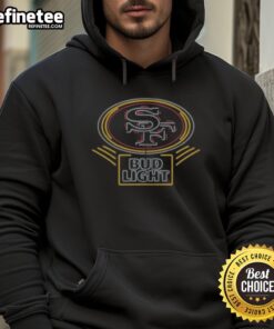 Original Bud Light San Francisco 49ers hoodie featuring vibrant team colors and logo for fans and collectors.