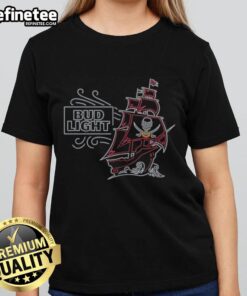 Original Bud Light Tampa Bay Buccaneers ladies tee featuring team colors and logo, perfect for game day wear.