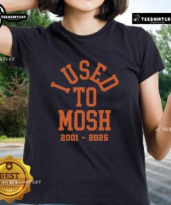 Alt Text: Original Bury Your Dead I Used to Mosh ladies tee featuring bold graphics and comfortable fit for metal fans.