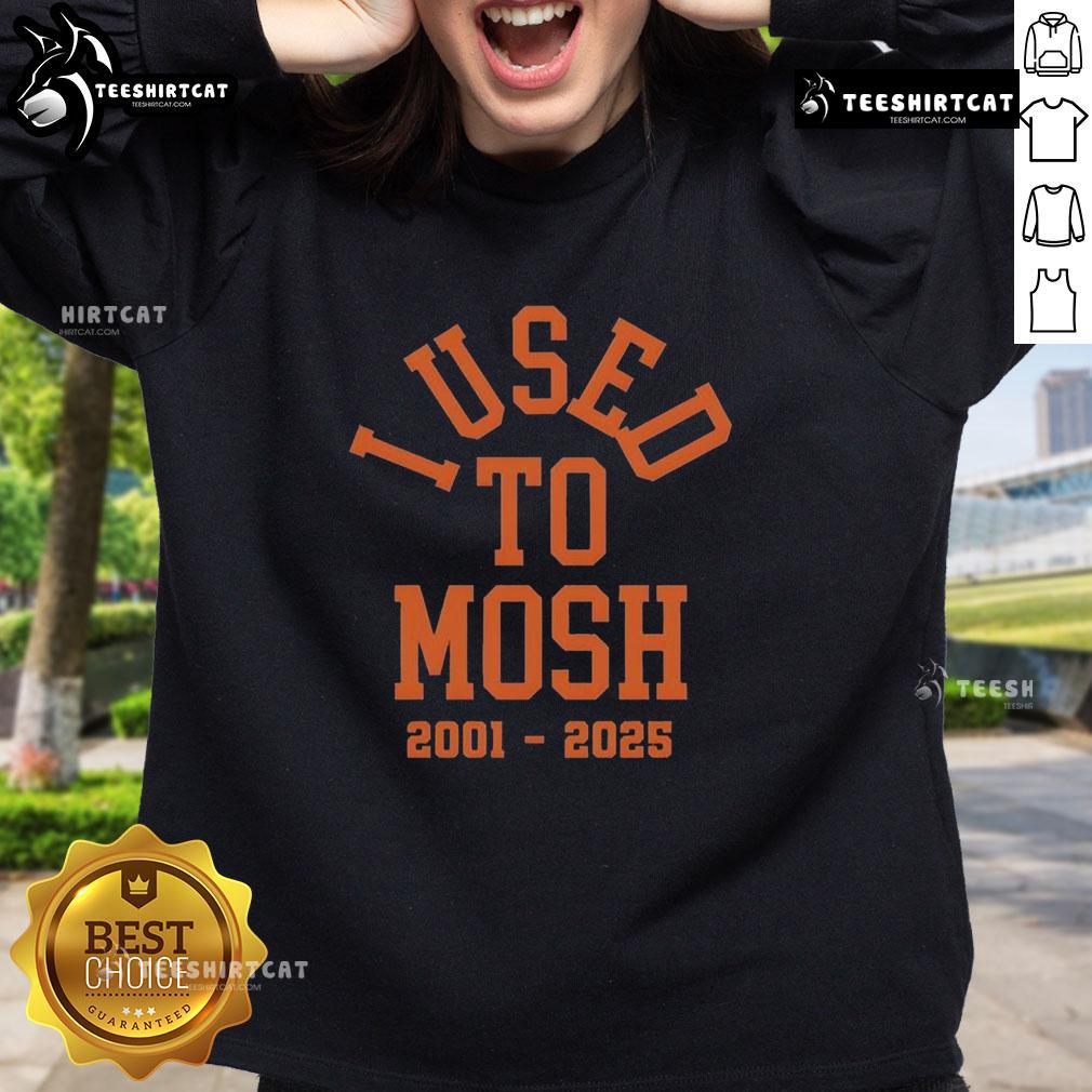 Original Bury Your Dead I Used To Mosh Sweatshirt Original Bury Your Dead 'I Used To Mosh' sweatshirt in black, perfect for metal fans and streetwear enthusiasts.