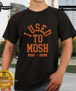 Alt Text: Original Bury Your Dead I Used To Mosh T-Shirt featuring bold graphic design, perfect for metal and hardcore music fans.