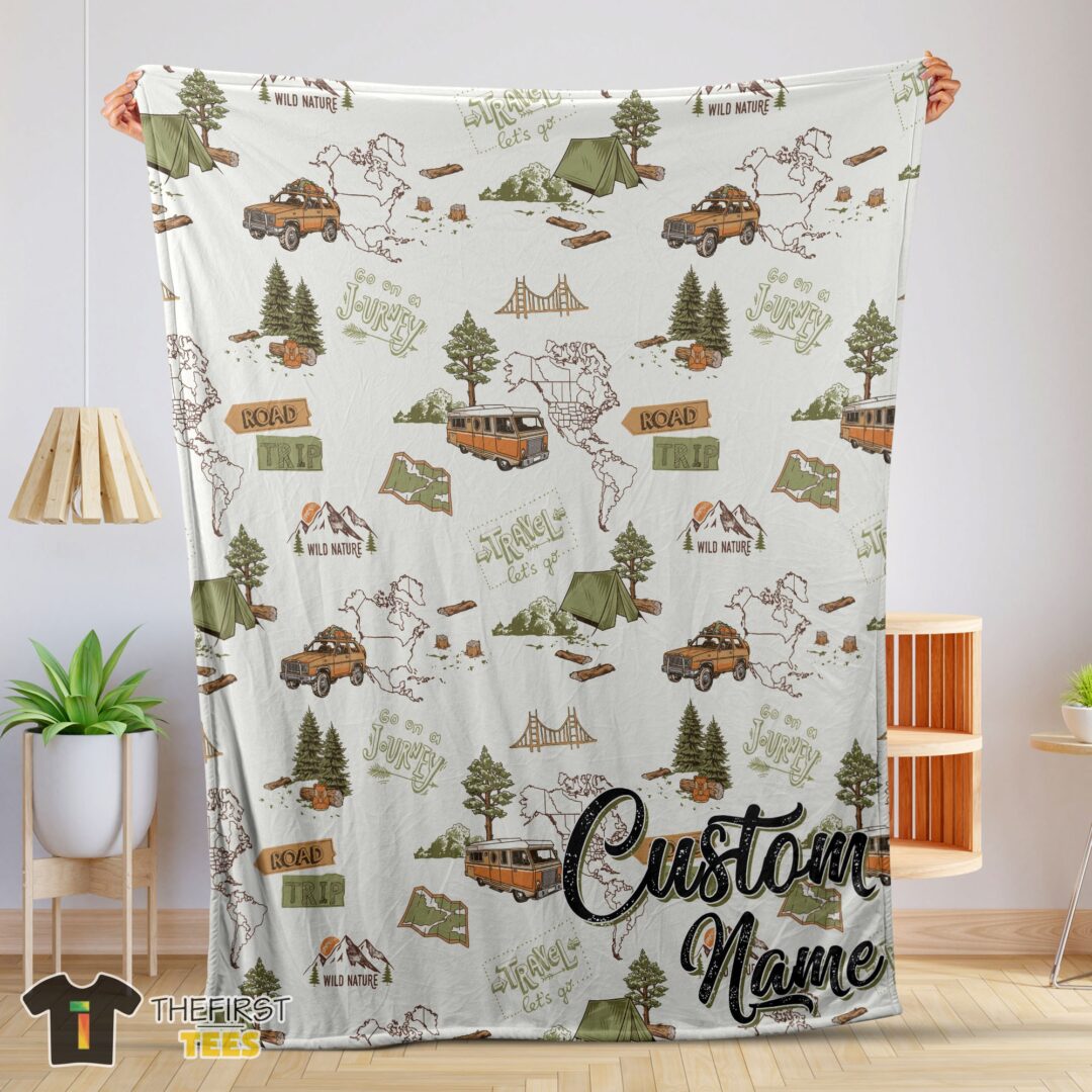 original-camping-theme-velveteen-plush-blanket-fleece-customized-blanket-mk-01 Original Camping Theme Velveteen Plush Blanket Fleece Customized Blanket