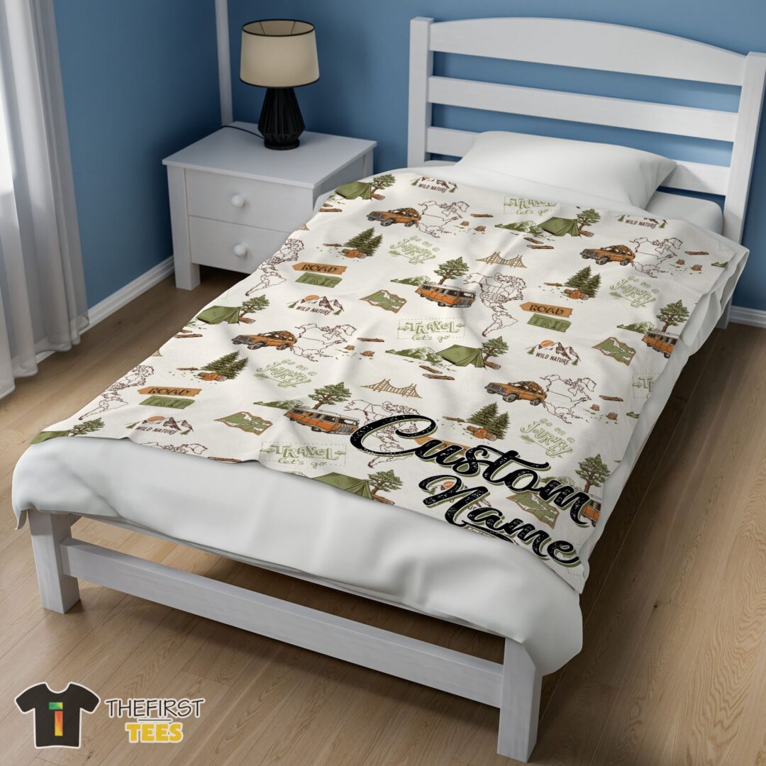 original-camping-theme-velveteen-plush-blanket-fleece-customized-blanket-mk-02 Original Camping Theme Velveteen Plush Blanket Fleece Customized Blanket - Image 3