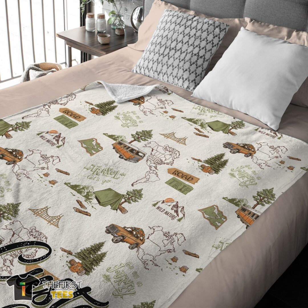 original-camping-theme-velveteen-plush-blanket-fleece-customized-blanket-mk-03 Original Camping Theme Velveteen Plush Blanket Fleece Customized Blanket - Image 4