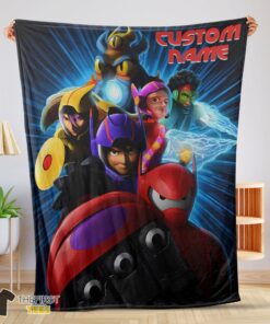 Original Cartoon Big Hero 6 Friends Blanket Fleece Customized Blanket