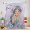 Original Cartoon Disney Aladdin Jasmine Princess Blanket Fleece Customized Blanket