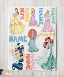 Original Cartoon Disney Princess Blanket Fleece Customized Blanket