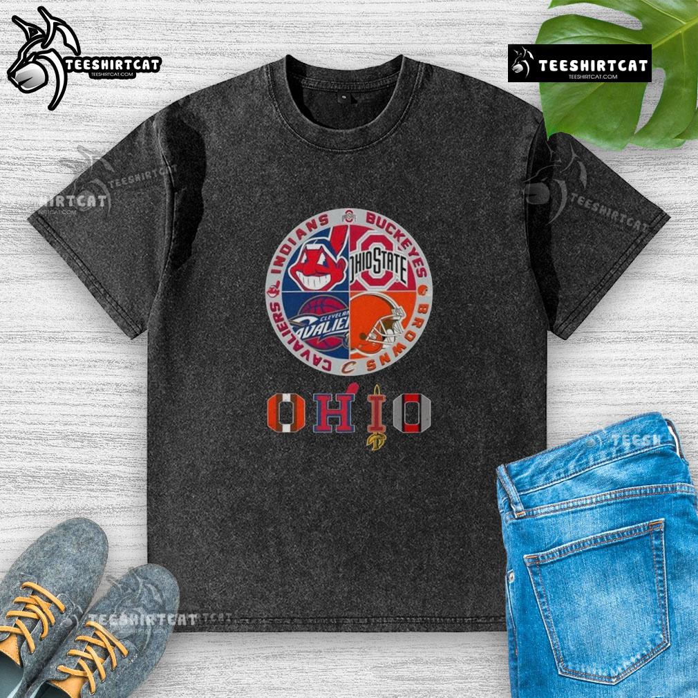 Original Cleveland Guardians X Ohio State Buckeyes And Cleveland Cavaliers X Cleveland Brown Washed T-Shirt Original Cleveland Guardians X Ohio State Buckeyes & Cleveland Cavaliers X Cleveland Browns washed t-shirt design.