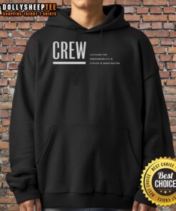 Original Crew logo on Citizens for Responsibility and Ethics in Washington hoodie, promoting accountability in politics.