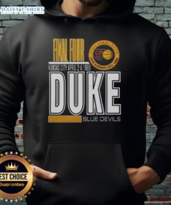 Alt Text: Vintage 1988 Duke University Blue Devils hoodie in Kansas City, showcasing iconic blue and white team colors.