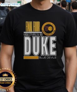 Alt Text: Vintage 1988 Duke University Blue Devils t-shirt featuring iconic Kansas City design, perfect for collectors and fans.