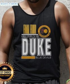 Alt Text: Original Duke University Blue Devils 1988 Kansas City tank top featuring iconic blue and white team colors.