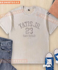 Original Fernando Tatis Jr. October Washed T-Shirt featuring vibrant colors and a comfortable fit for fans.