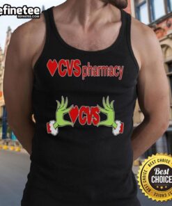 Original Grinch Hands Love CVS Pharmacy Christmas Tank Top, festive design perfect for holiday celebrations and gifts.