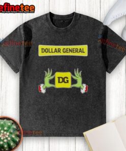 Original Grinch hands love graphic on a Christmas washed t-shirt at Dollar General, perfect for holiday cheer.