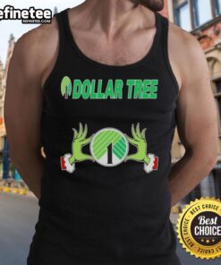 Alt Text: Original Grinch Hands Love Dollar Tree Christmas Tank Top featuring festive design for holiday celebrations.