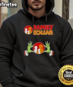 Original Grinch Hands Love Family Dollar Christmas Hoodie featuring festive design and cozy fit for holiday cheer.