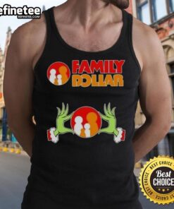 Original Grinch Hands Love Family Dollar Christmas Tank Top featuring festive design perfect for holiday celebrations.