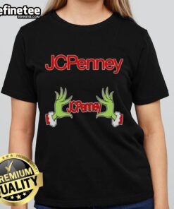 Original Grinch Hands Love JCPenney Christmas Ladies Tee featuring festive design perfect for holiday celebrations.