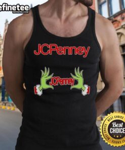 Original Grinch Hands Love JCPenney Christmas Tank Top featuring festive design for holiday celebrations.