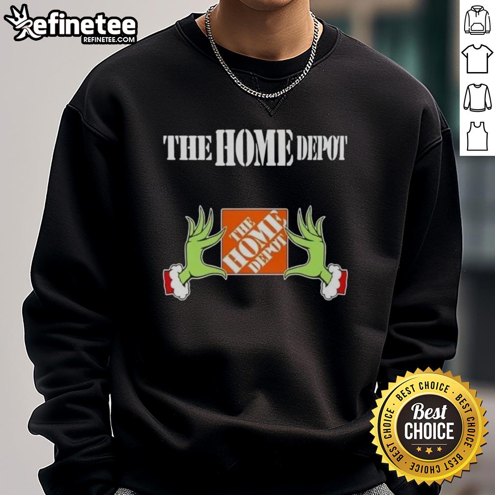 original-grinch-hands-love-the-home-depot-christmas-sweatshirt Alt Text: Original Grinch Hands Love The Home Depot Christmas Sweatshirt, featuring festive design perfect for holiday celebrations.