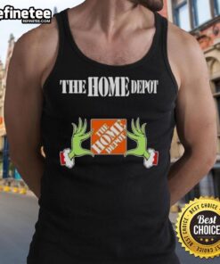 Original Grinch Hands Christmas tank top from The Home Depot, festive design perfect for holiday celebrations.