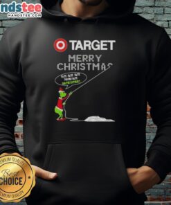 Alt Text: Original Grinch X Target Merry Christmas hoodie featuring 'Hate Hate Hate, Loathe Entirely' design for holiday cheer.