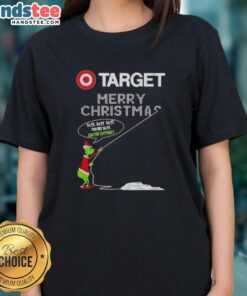 Original Grinch X Target Merry Christmas tee for ladies featuring 'Hate Hate Hate' design, perfect for holiday cheer.