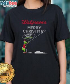 Original Grinch x Walgreens Merry Christmas tee featuring 'Hate Hate Hate, Loathe Entirely' design for ladies.