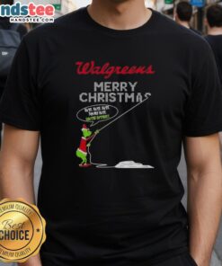 Alt Text: Original Grinch X Walgreens Merry Christmas T-Shirt featuring Hate Hate Hate Loathe Entirely text design.