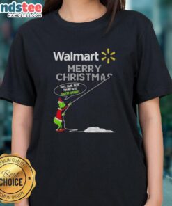 Original Grinch x Walmart Merry Christmas tee featuring 'Hate Hate Hate' slogan for festive holiday style.