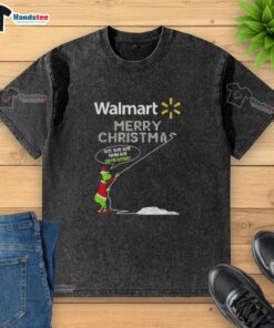 Original Grinch X Walmart Merry Christmas T-Shirt featuring 'Hate Hate Hate' text, perfect for holiday cheer.