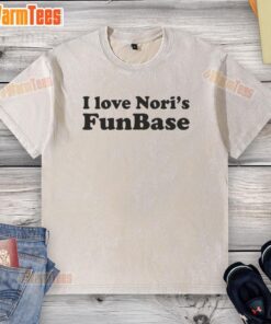 Original I Love Noris Funbase washed t-shirt featuring a vibrant graphic and comfortable fit for casual wear.
